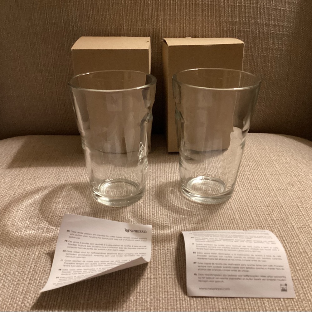 Pair of Nespresso View Recipe Glasses